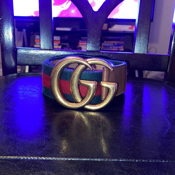 Gucci Accessories - GUCCI
Nylon Calfskin Double G Web Belt